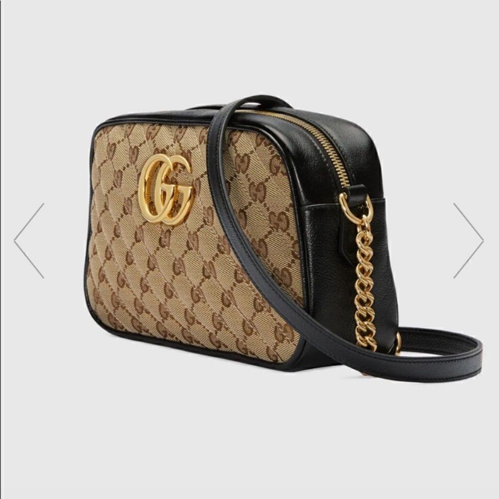 GUCCI
Monogram Matelasse Diagonal Small GG Marmont Chain Shoulder Bag - Picture 2 of 8
